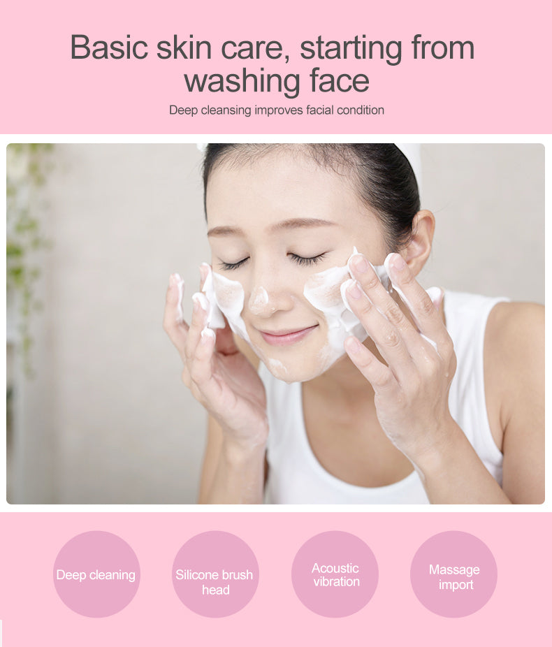 Silicone Face Brushes for Cleansing and Exfoliating Sonic Facial Scrubber Exfoliator Brush Facial Cleansing Brush