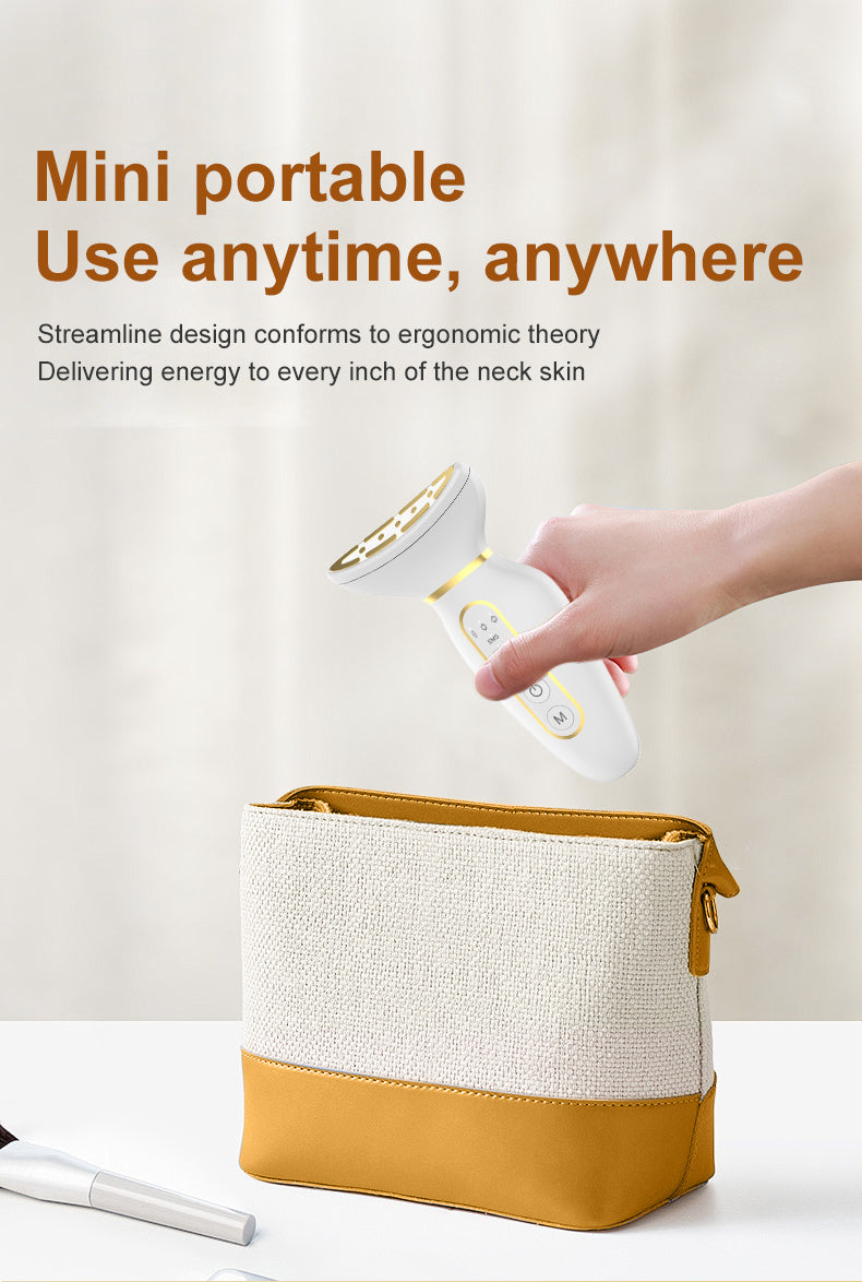 Skin Care Routine at Home Neck Face Massager Sculpting Tool Skin Rejuvenation Device with Thermal Triple Action LED Vibration