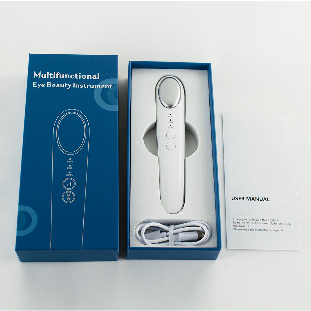 Electric EMS Eye Massage Vibration Care Device Facial Puffiness Dark Circles Wrinkles Firm Tighten Tool