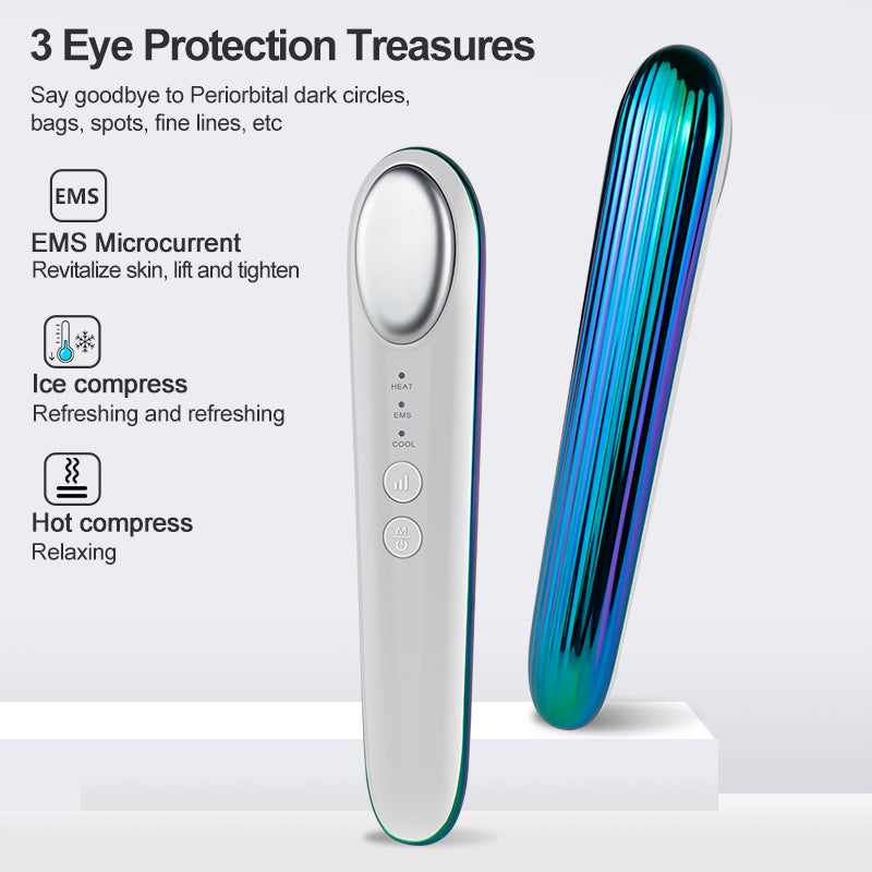 Electric EMS Eye Massage Vibration Care Device Facial Puffiness Dark Circles Wrinkles Firm Tighten Tool