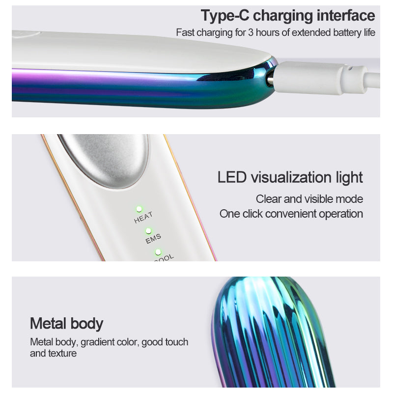 Electric EMS Eye Massage Vibration Care Device Facial Puffiness Dark Circles Wrinkles Firm Tighten Tool