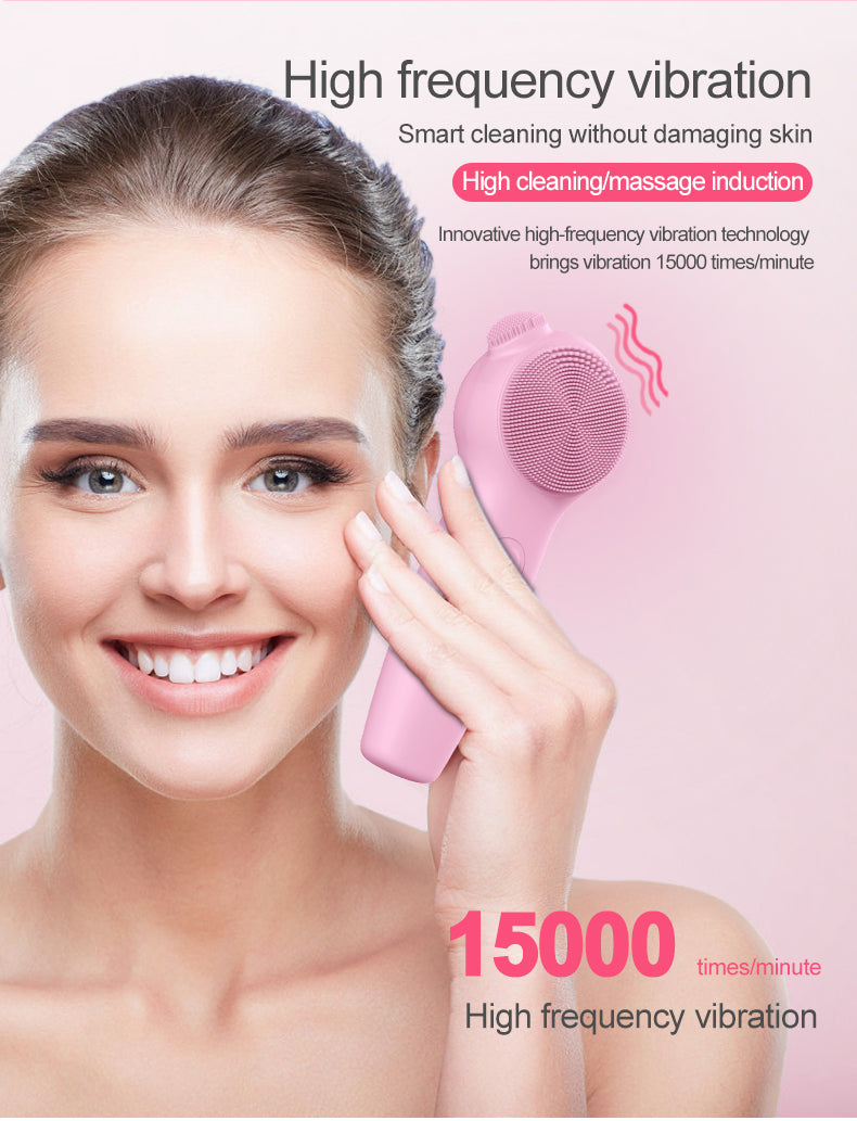 Silicone Face Brushes for Cleansing and Exfoliating Sonic Facial Scrubber Exfoliator Brush Facial Cleansing Brush