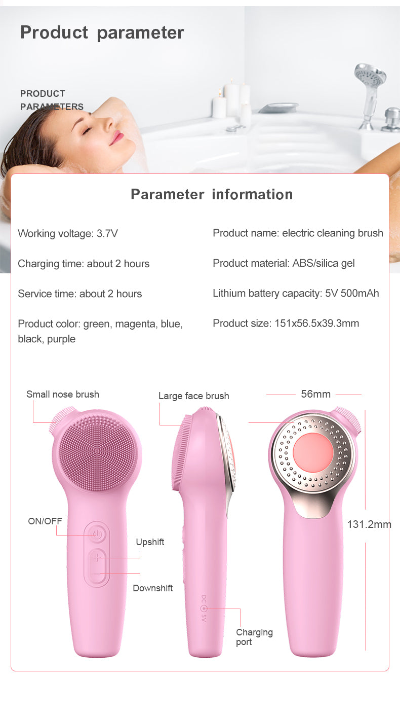 Silicone Face Brushes for Cleansing and Exfoliating Sonic Facial Scrubber Exfoliator Brush Facial Cleansing Brush