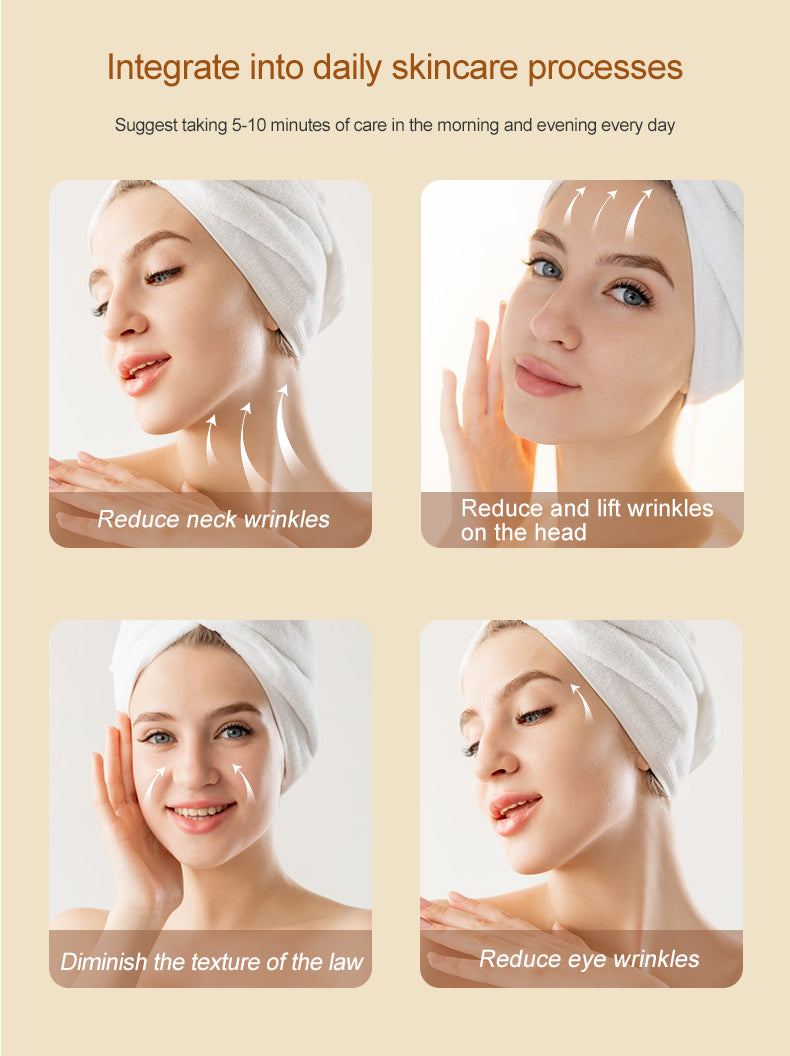 Skin Care Routine at Home Neck Face Massager Sculpting Tool Skin Rejuvenation Device with Thermal Triple Action LED Vibration