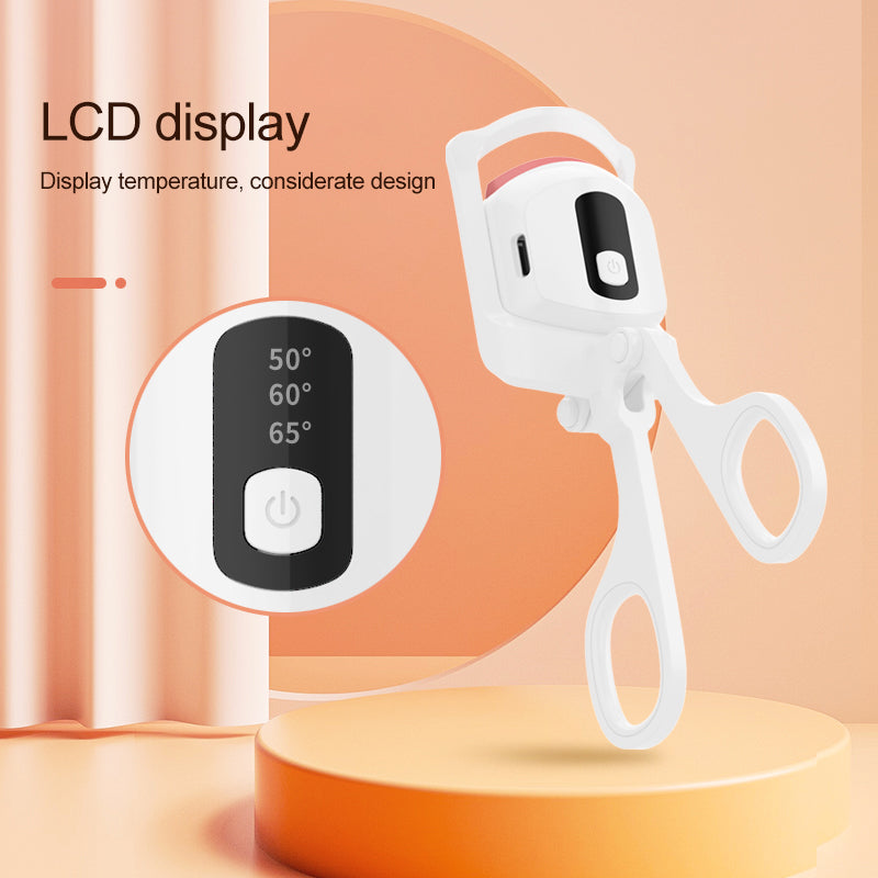 Hot Electric Eyelash Electric Curler Voluminously One-Step Lash Curler Heated Eyelash Curler with LCD Display