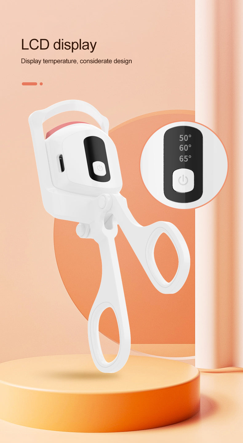 Hot Electric Eyelash Electric Curler Voluminously One-Step Lash Curler Heated Eyelash Curler with LCD Display