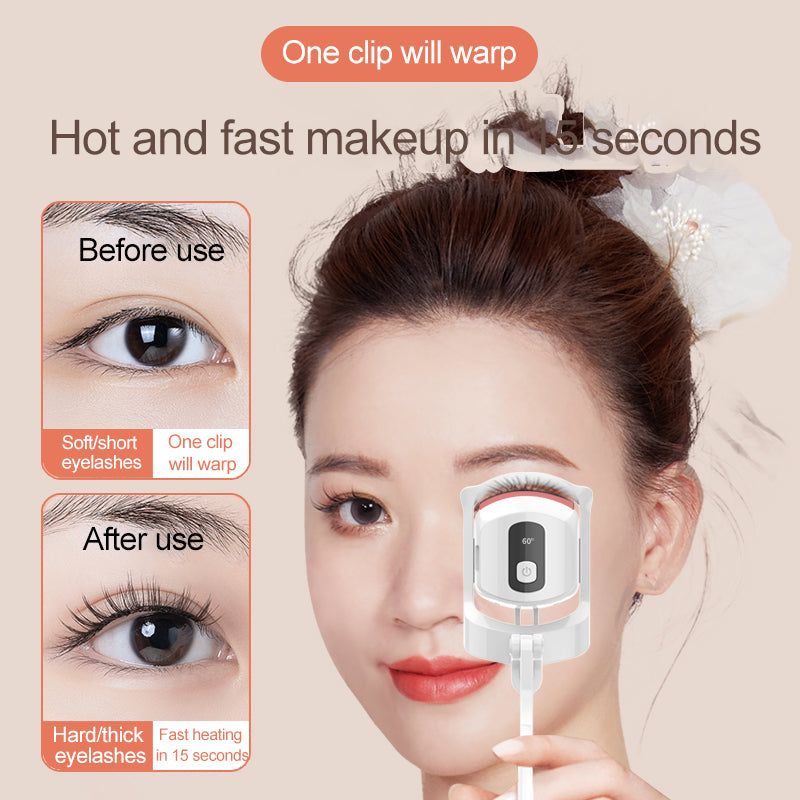 Hot Electric Eyelash Electric Curler Voluminously One-Step Lash Curler Heated Eyelash Curler with LCD Display