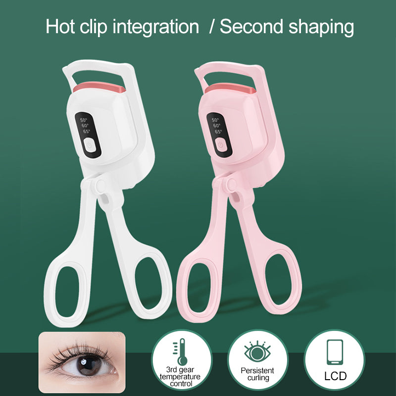 Hot Electric Eyelash Electric Curler Voluminously One-Step Lash Curler Heated Eyelash Curler with LCD Display