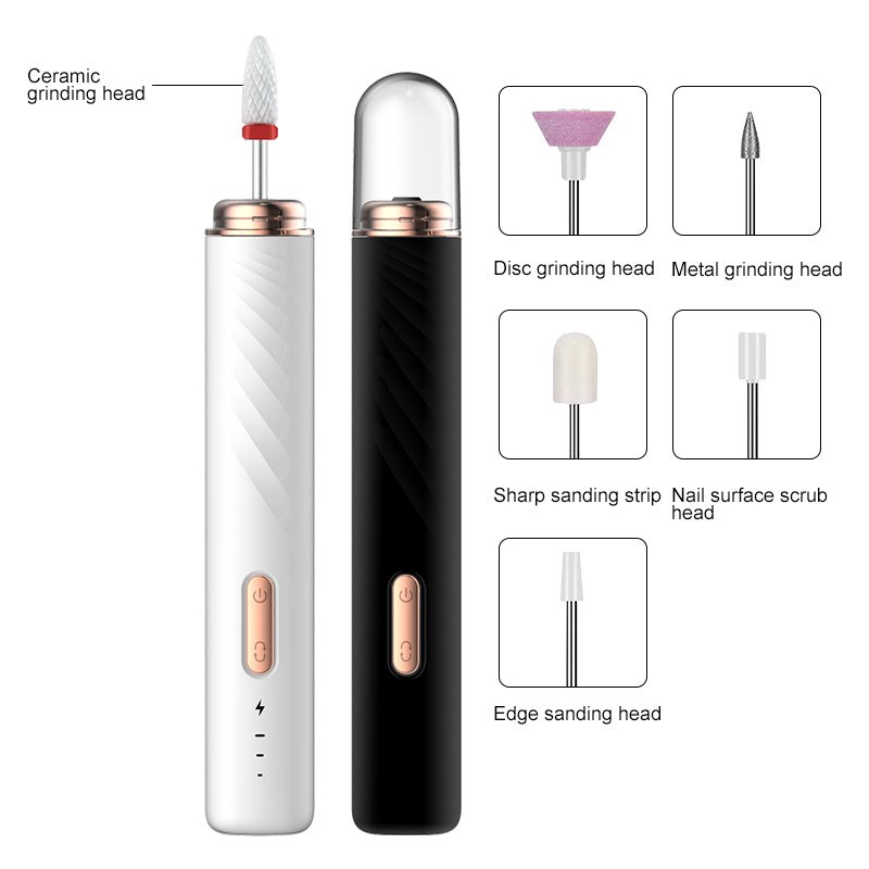 Kit de arquivo de prego profissional elétrico Manicure Pedicure Polimento Ferramentas de forma portátil Broca de prego elétrica 15000RPM para uso doméstico