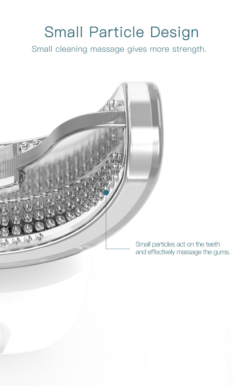 Dispositivo de branqueamento de dentes Escova de onda de 360 graus USB recarregável ultra-sônico U Forma inteligente automática Sonic escova de dentes elétrica