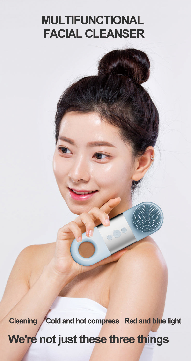 Newest product Waterproof Sonic Vibrating Face Brush Gentle Exfoliating and Massaging for Deep Cleansing Facial Brush