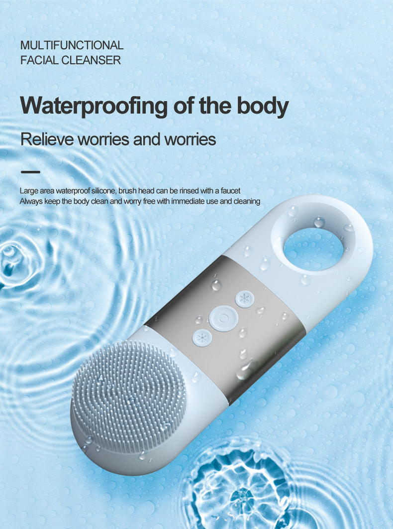 Newest product Waterproof Sonic Vibrating Face Brush Gentle Exfoliating and Massaging for Deep Cleansing Facial Brush