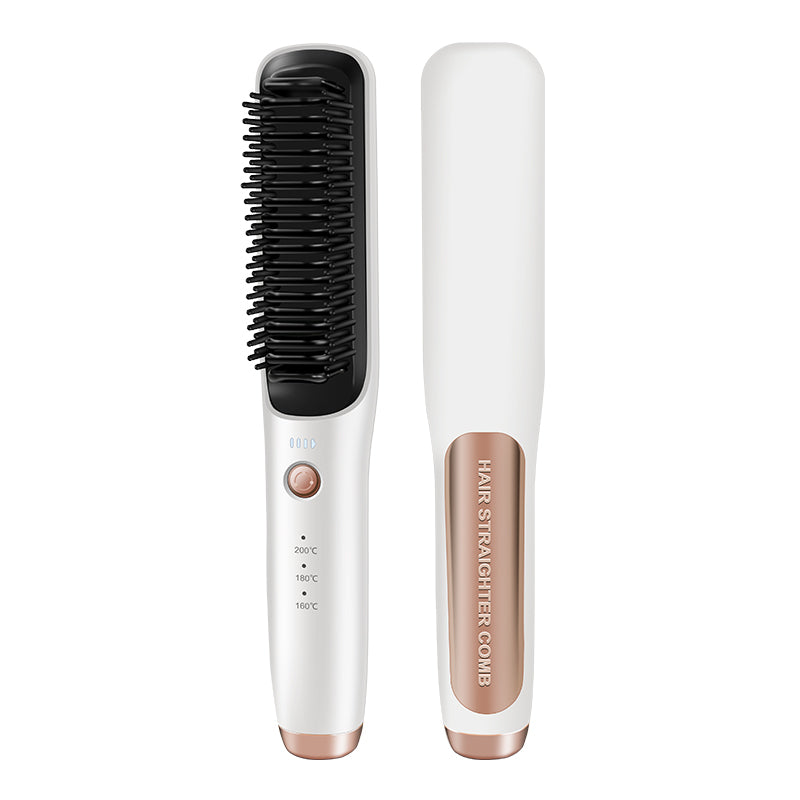 New Designed Cordless Hot Comb Wireless Portable Ionic Hair Straightener Brush for All Hairstyle