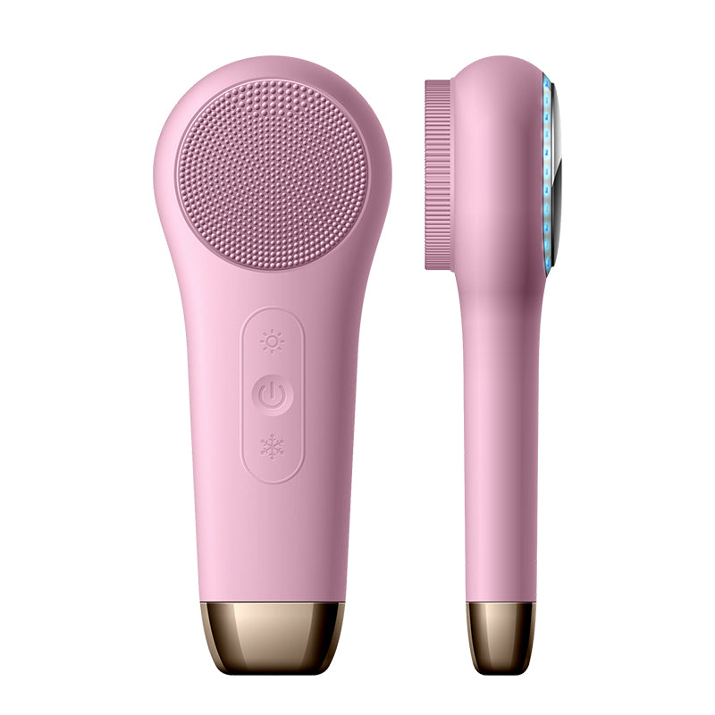 Electric Facial Cleansing Brush Silicone Facial Cleaning Brush Face Massage for Pore cleaner With Cold & Heating Function F518