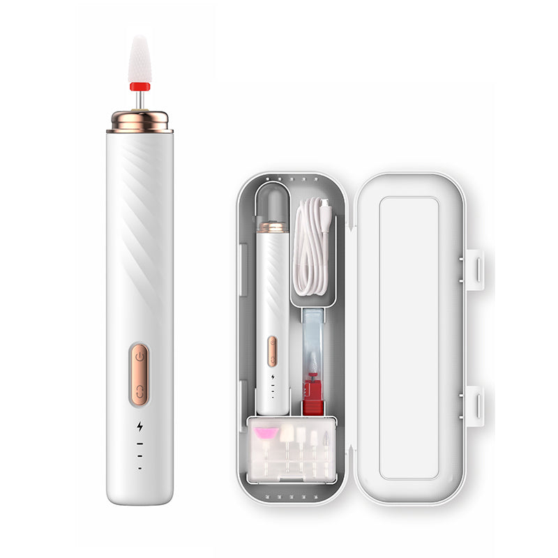 Kit de arquivo de prego profissional elétrico Manicure Pedicure Polimento Ferramentas de forma portátil Broca de prego elétrica 15000RPM para uso doméstico